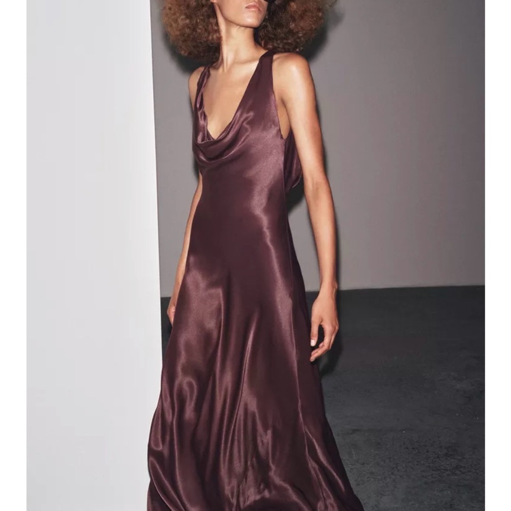 ZW COLLECTION SATIN LONG DRESS - Picture 4 of 8